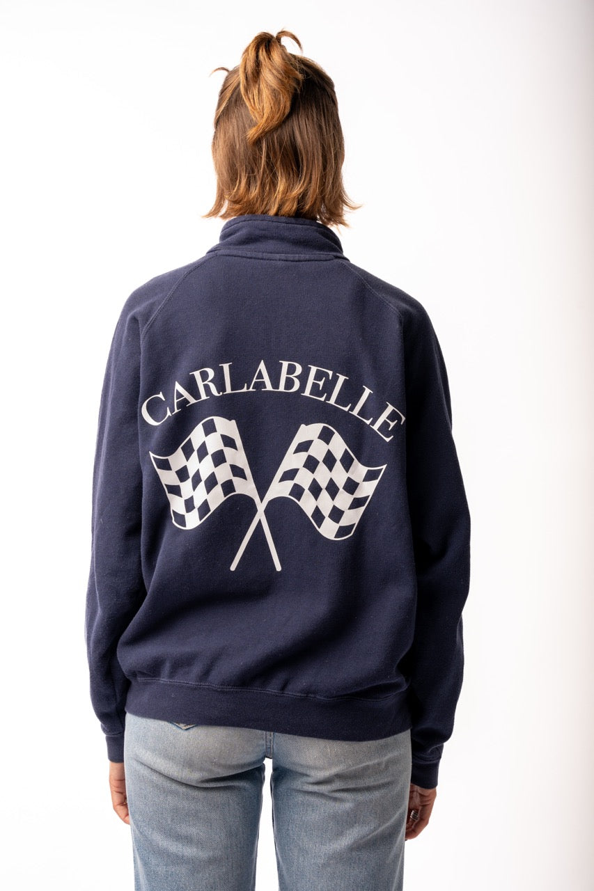 CARLABELLE Chequered Flag Full Zip Sweater