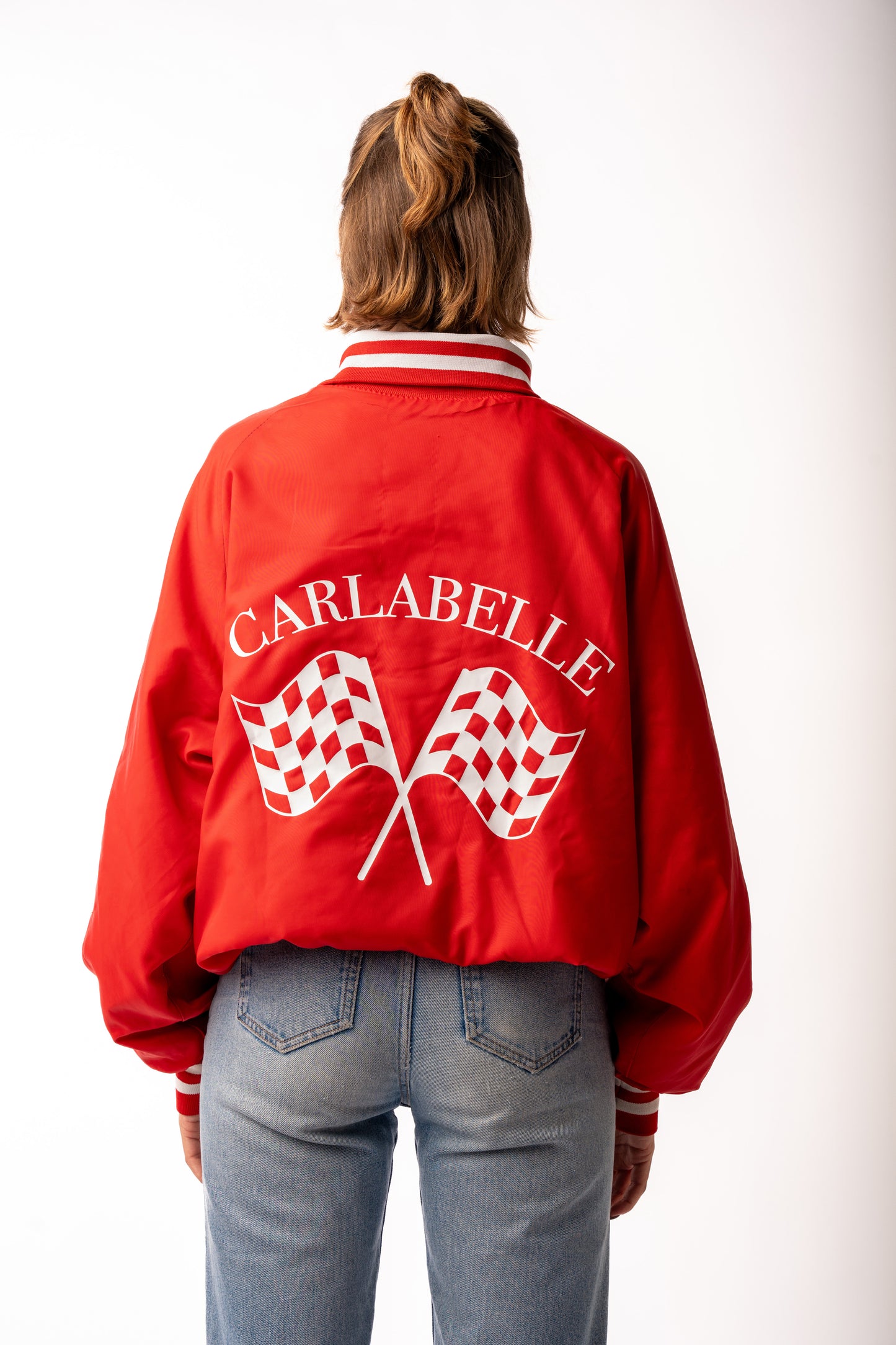 CARLABELLE Chequered Flag Varsity Jacket