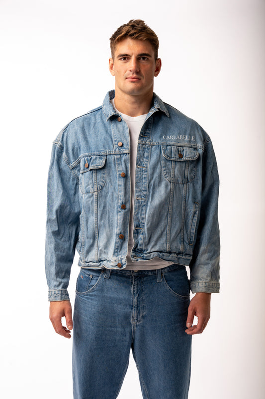 CARLABELLE Chequered Flag Denim Jacket