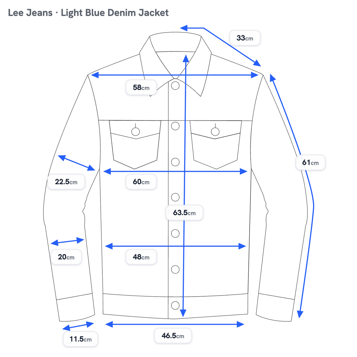 CARLABELLE Chequered Flag Light Blue Denim Jacket