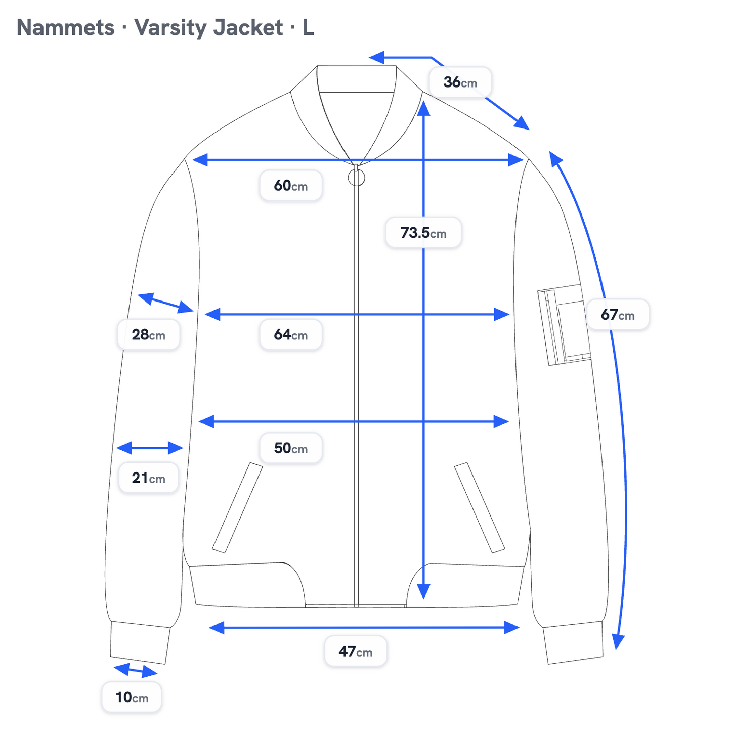CARLABELLE Collegejacke mit karierter Flagge