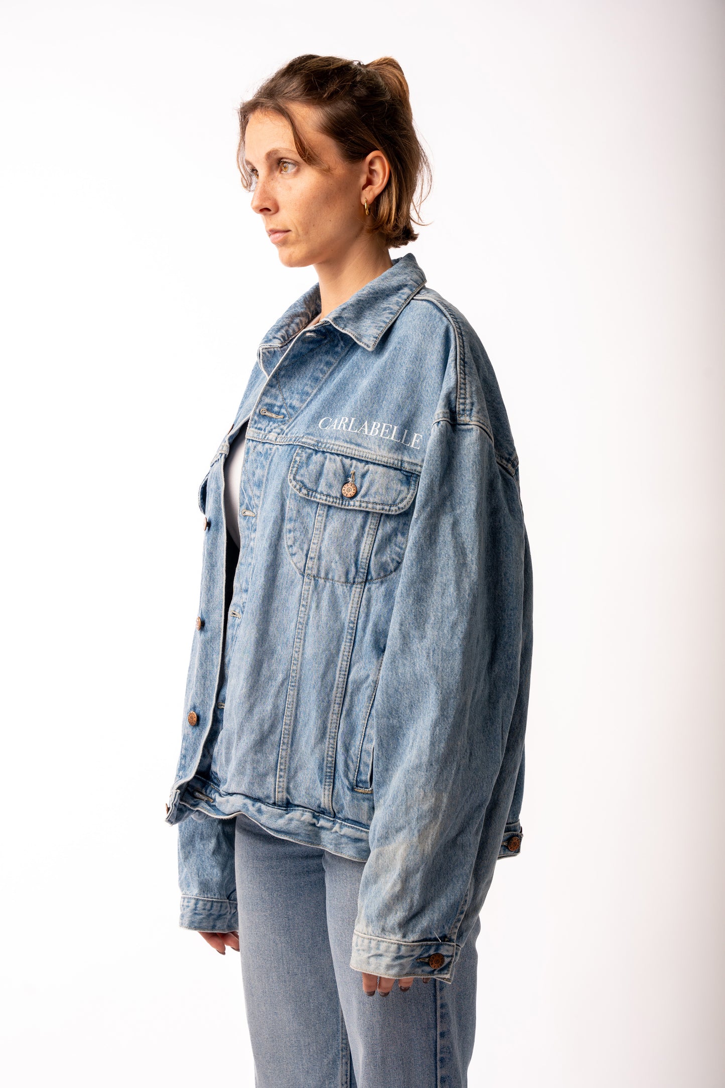 CARLABELLE Jeansjacke mit Zielflaggenmuster