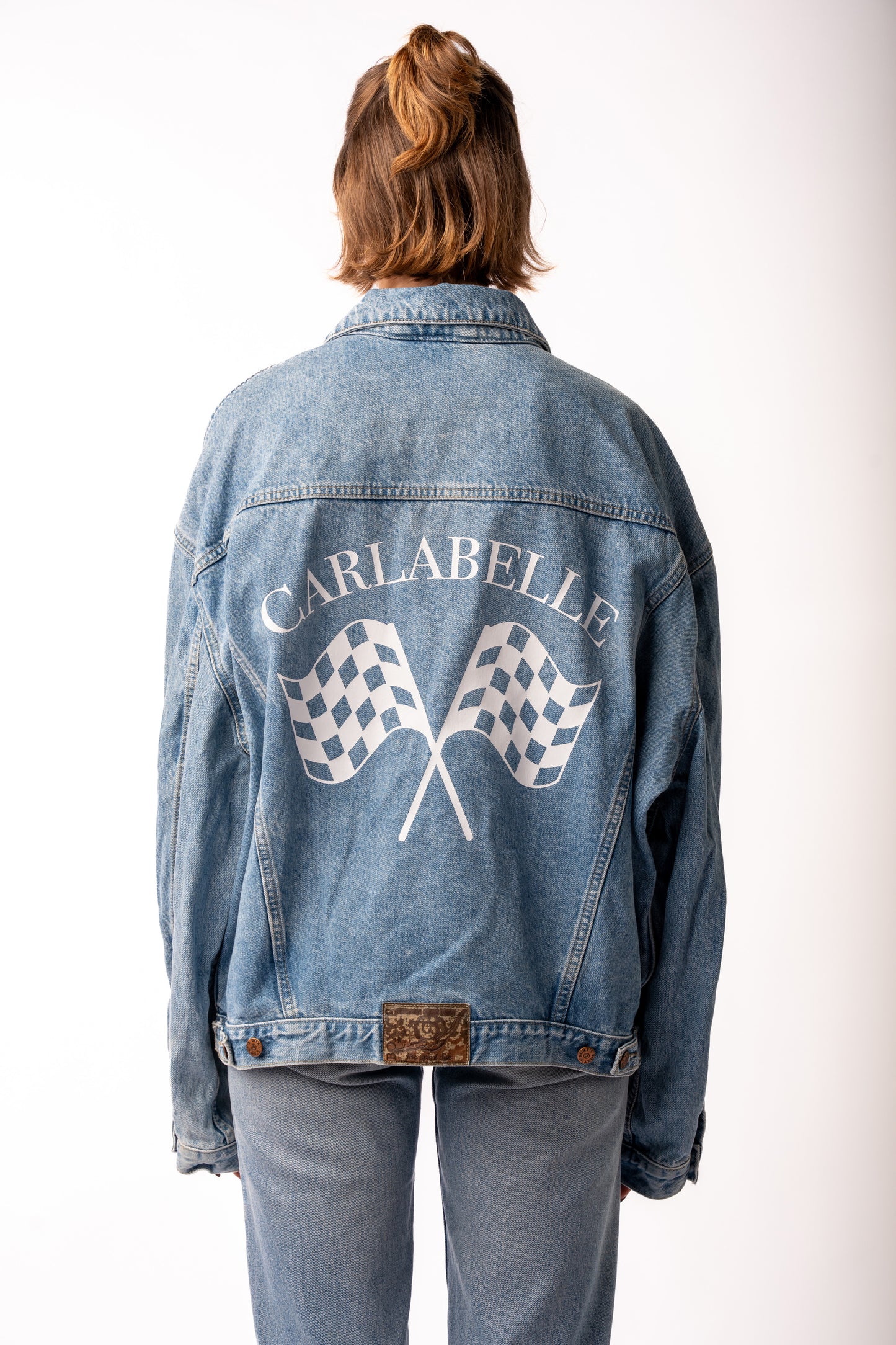 CARLABELLE Jeansjacke mit Zielflaggenmuster
