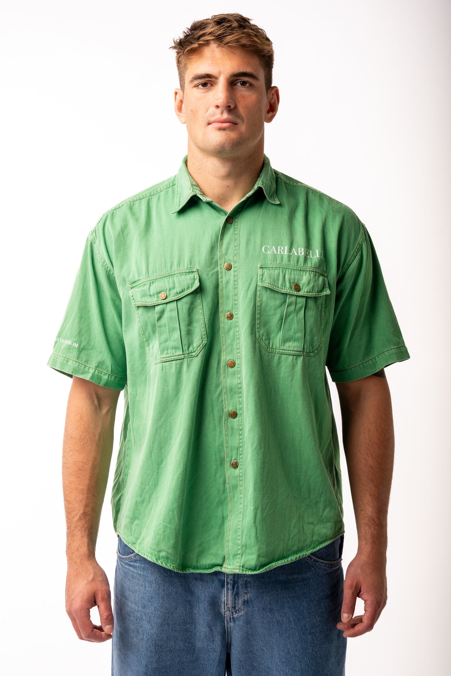 CARLABELLE Chequered Flag Short Sleeve Shirt