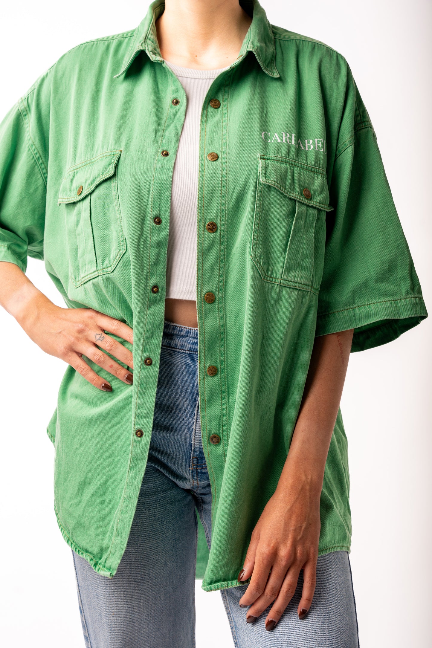 CARLABELLE Chequered Flag Short Sleeve Shirt