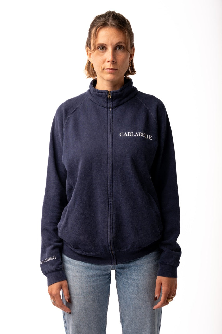 CARLABELLE Chequered Flag Full Zip Sweater