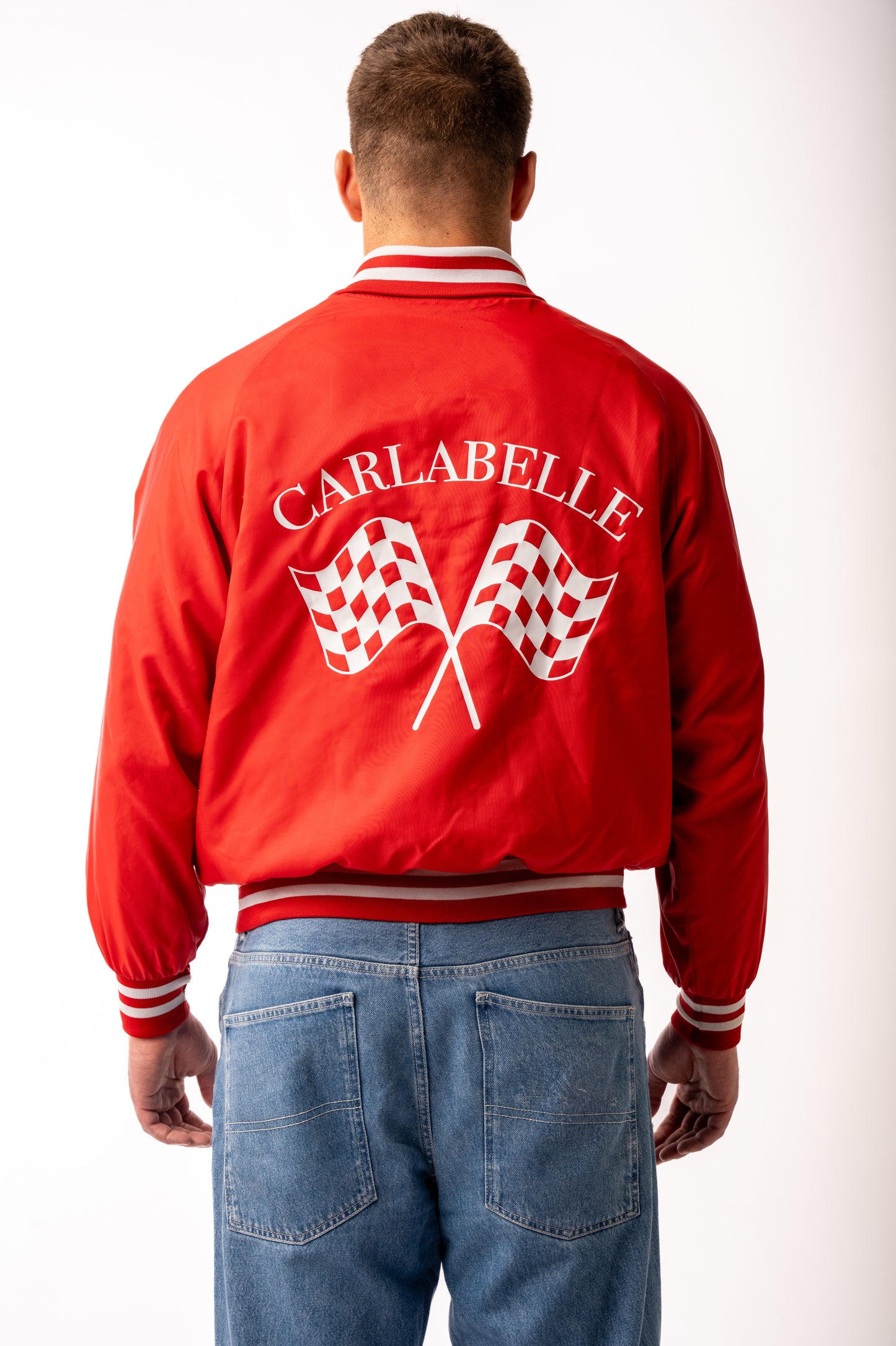 CARLABELLE Chequered Flag Varsity Jacket