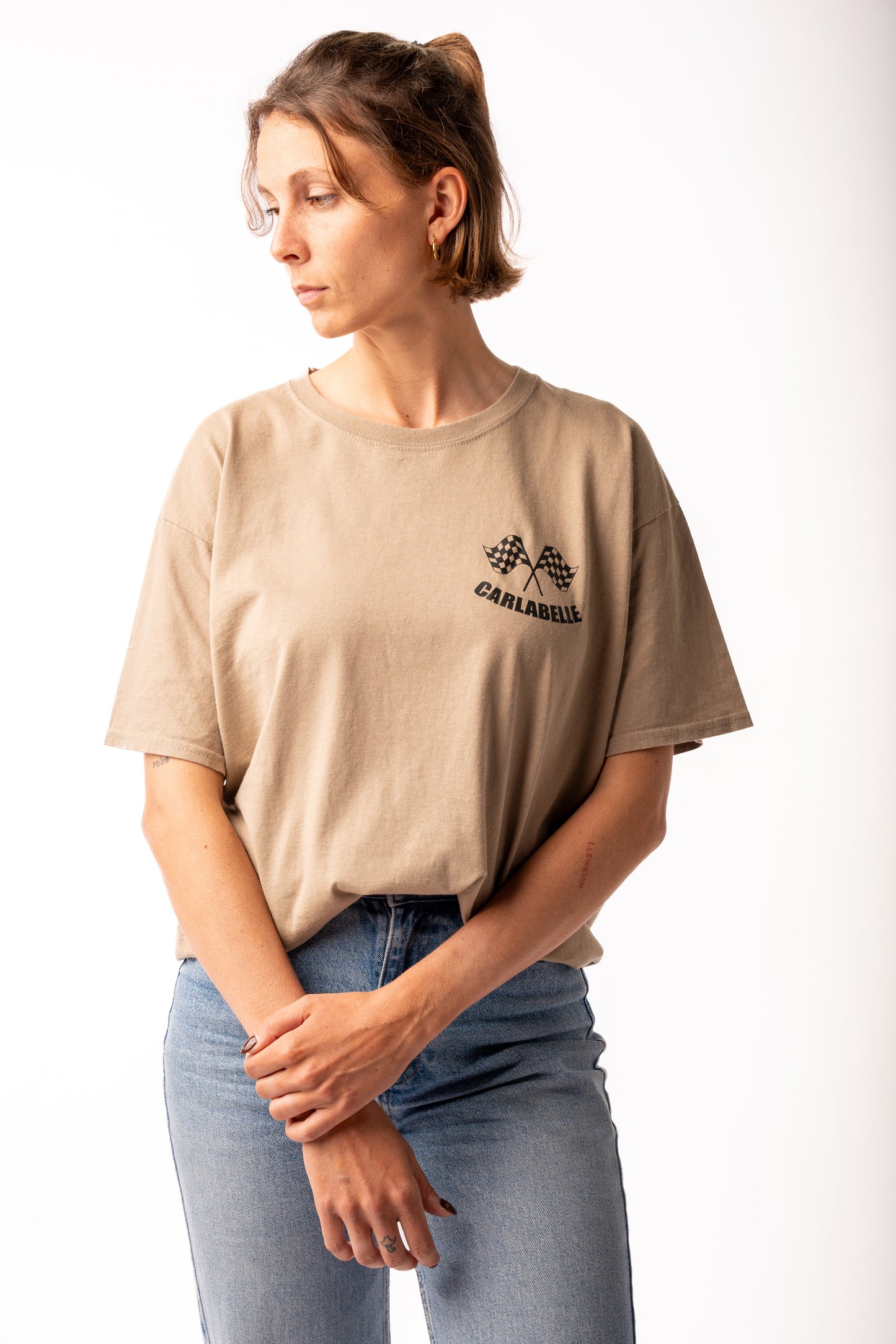 CARLABELLE Italian Victory T-Shirt Beige