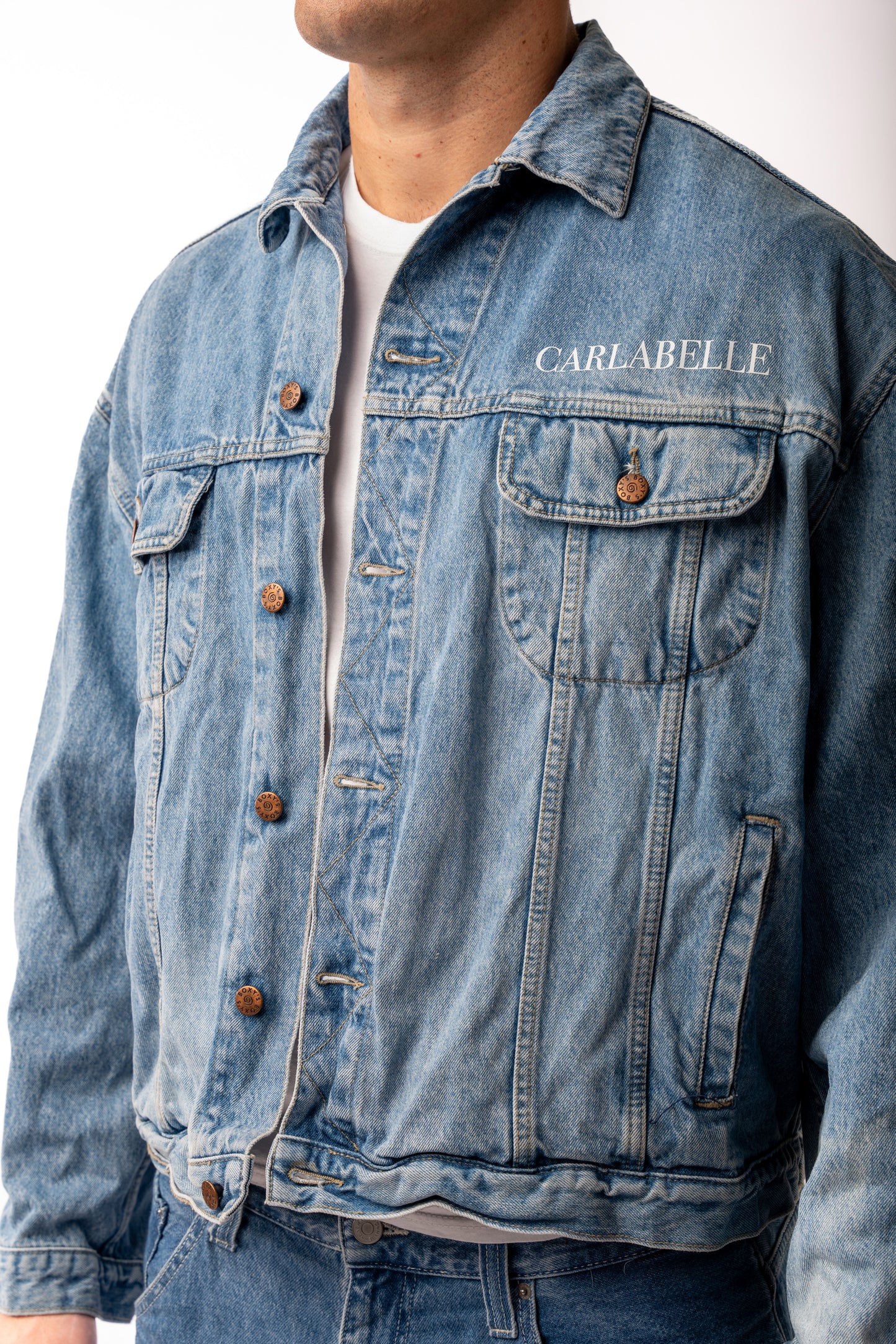 CARLABELLE Jeansjacke mit Zielflaggenmuster