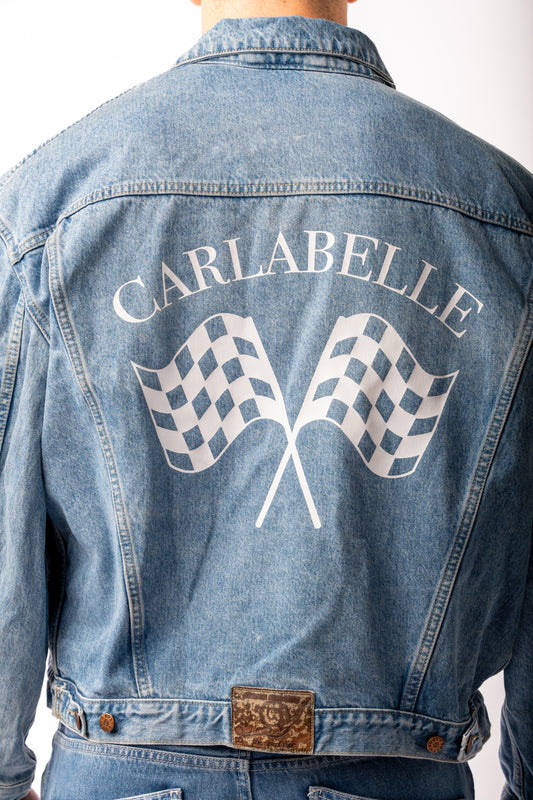 CARLABELLE Chequered Flag Denim Jacket