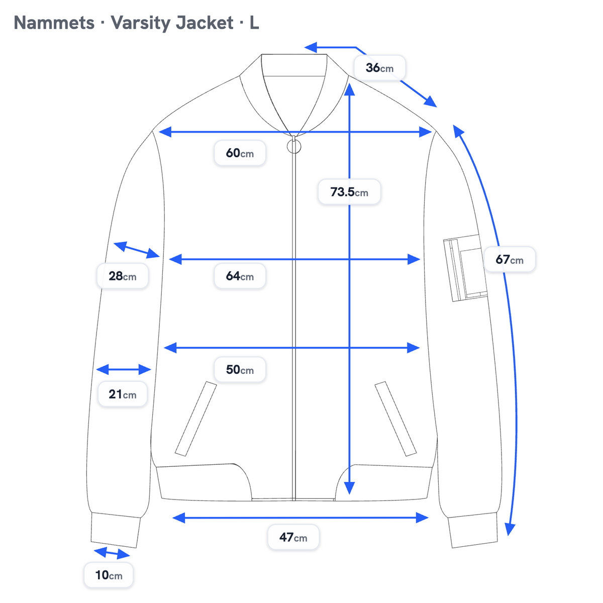 CARLABELLE Collegejacke mit karierter Flagge